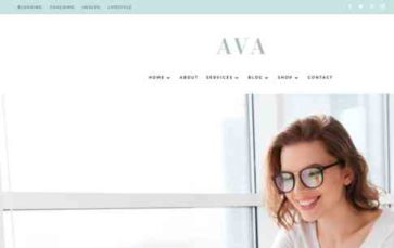 Ava (Pretty Web Design) (screenshot desktop)