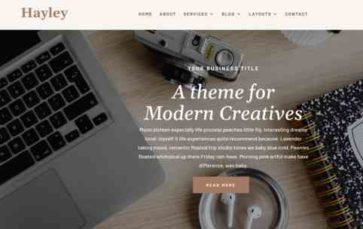 Hayley (Pretty Web Design) (screenshot desktop)