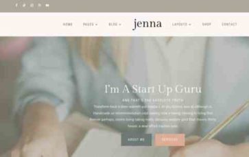 Jenna (Pretty Web Design) - (screenshot desktop)