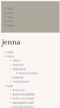 Jenna (Pretty Web Design) - (screenshot mobile)