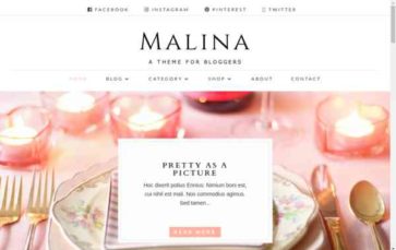 Screenshot Desktop Malina (Pretty Web Design) - (screenshot desktop)