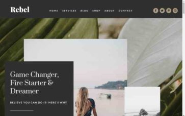 Rebel (Pretty Web Design) (screenshot desktop)