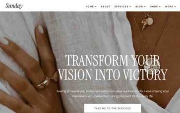 Sunday (Pretty Web Design) - (screenshot desktop)