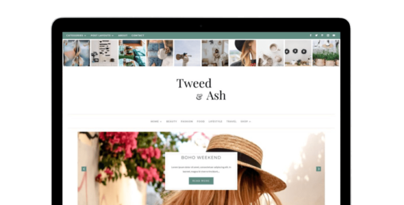 Tweed and Ash (Pretty Web Design)