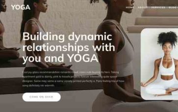 Yoga (Pretty Web Design) (screenshot desktop)