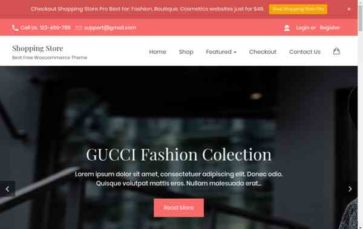 Shopping Store Lite (screenshot desktop)