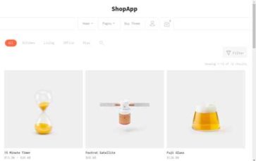 ShopApp (screenshot desktop)