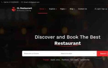 CL Restaurant (screenshot desktop)