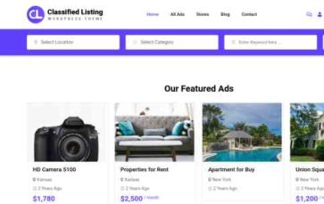 Classifiedads (screenshot desktop)