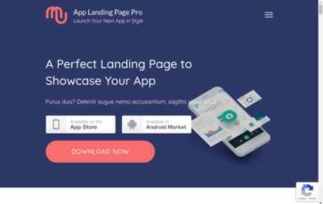 App Landing Page Pro (screenshot desktop)