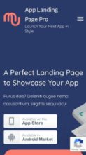 App Landing Page Pro (screenshot mobile)