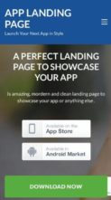 App Landing Page (screenshot mobile)