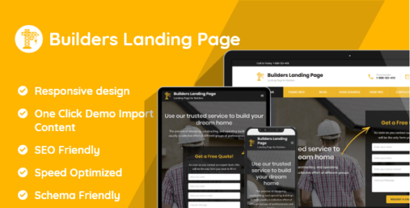 Builders Landing Page (Rara Themes)