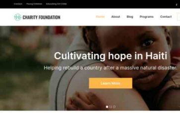 Charity Foundation (Rara Themes) (screenshot desktop)