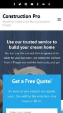 Construction Landing Page Pro (screenshot mobile)