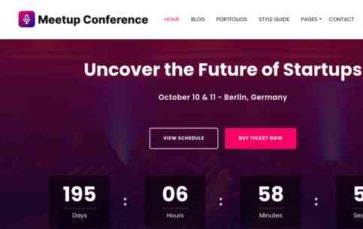 Meetup Conference (screenshot desktop)