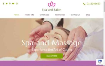 Spa and Salon (screenshot desktop)