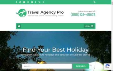 Travel Agency Pro (Rara Themes) - (screenshot desktop)