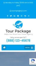 WP Tour Package (screenshot mobile)