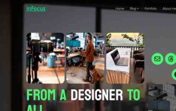 Portifolio InFocus Pro (screenshot desktop)