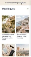Travelogues (screenshot mobile)