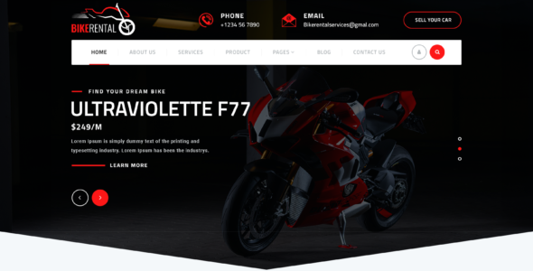 Bike Rental Services Pro (Revolution WP)