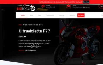 Bike Rental Services Pro (screenshot desktop)