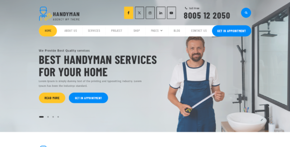 Handyman Agency Pro (Revolution WP)