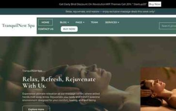 Screenshot Desktop Massage Wellness Retreat Pro (screenshot desktop)