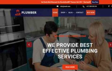 Plumbing Services Pro (screenshot desktop)