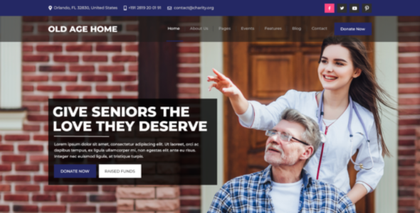 Senior Care Charity Pro (Revolution WP)