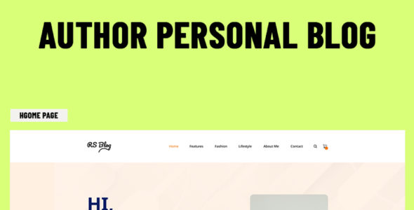 Author Personal Blog Pro (RS WP Themes)