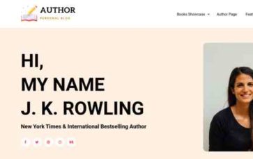 Author Personal Blog Pro (screenshot desktop)