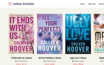 Author Portfolio (screenshot desktop)