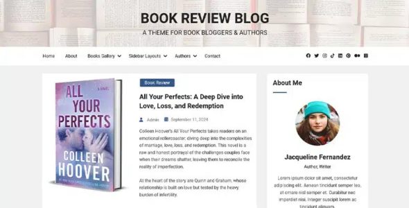 Book Review Blog (RS WP Themes)