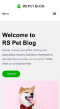 RS Pet Blog (screenshot mobile)