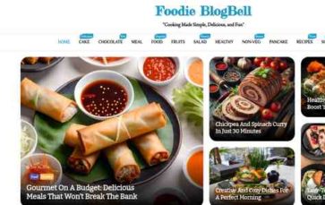 Foodie BlogBell (screenshot desktop)