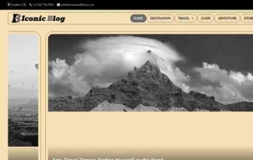 Iconic Blog Pro (screenshot desktop)