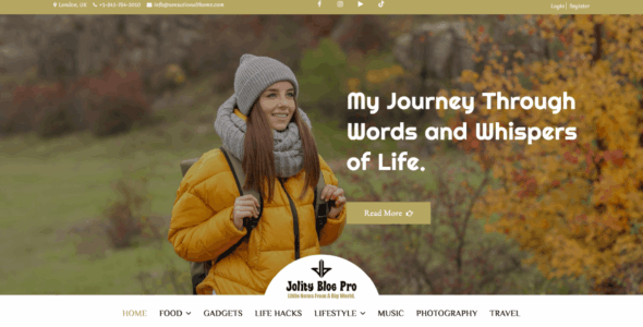 Jolity Blog Pro (Sensational Theme)