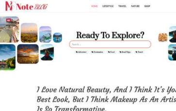 Note Blog (screenshot desktop)