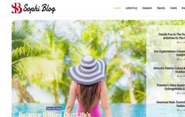 Sophi BlogBell (screenshot desktop)