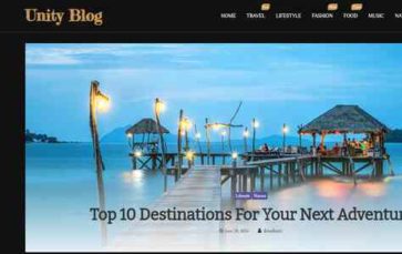 Unity Blog (screenshot desktop)