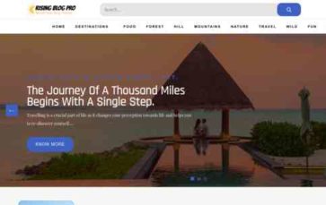 Rising Blog Pro (screenshot desktop)