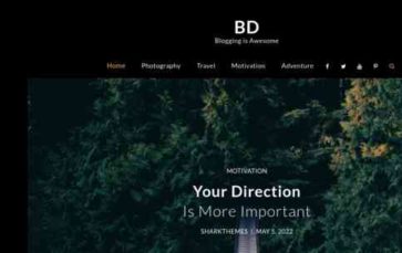 BlogJr Dark (screenshot desktop)