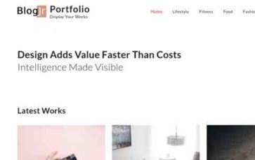 BlogJr Portfolio (screenshot desktop)