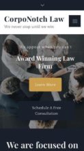 CorpoNotch Law (screenshot mobile)