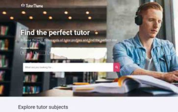 TutorTheme (screenshot desktop)
