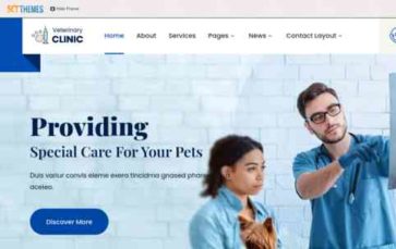 SKT Vet Clinic (screenshot desktop)