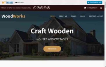 Wood Works (SKT Themes) - (screenshot desktop)