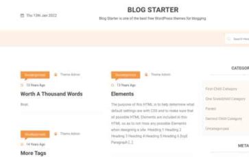 Blog Starter (screenshot desktop)